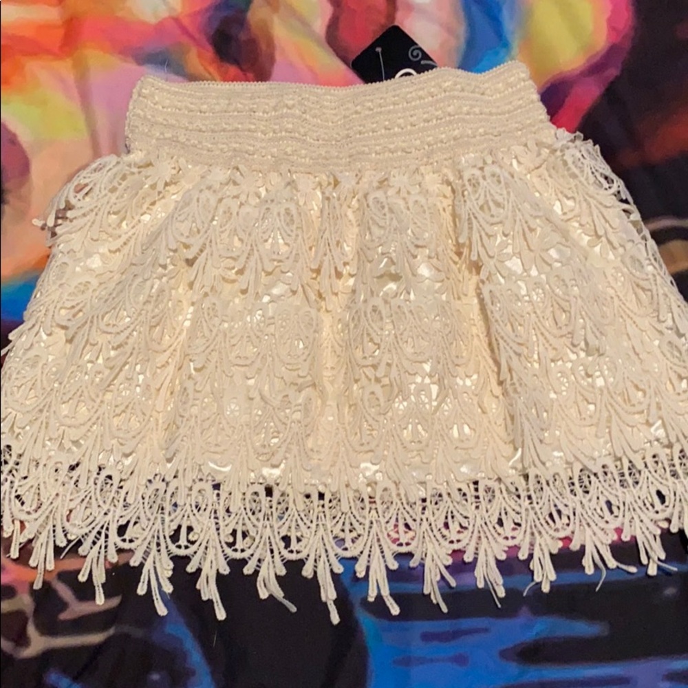 Ivory Mini Skort